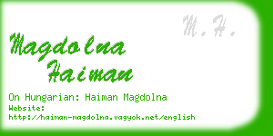 magdolna haiman business card